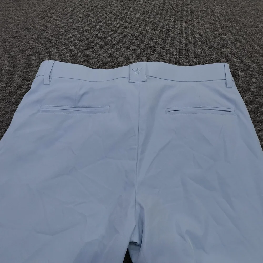 MAELREG Proflex Pants Mens 32x30 Light Blue Microfiber Chino Straight Leg Casual